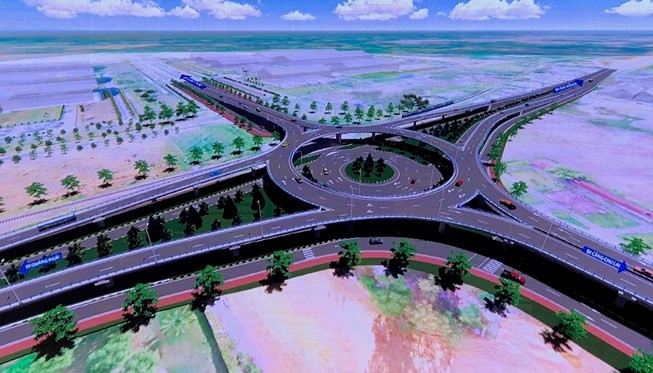 Dự án nút giao thông vòng xuyến 2 tầng có tổng mức đầu tư 600 tỉ đồng do ông Trần Bá Dương tặng ngành giao thông.