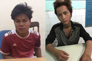 2 đối tượng Rơmah Hoa (trái) và Rơlan Tim. Ảnh. Ảnh: Văn Ngọc