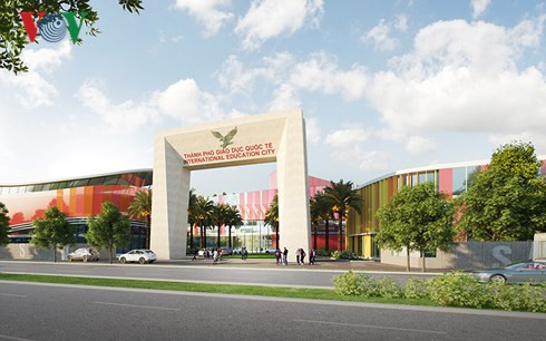 Phối cảnh 3D Cổng vào “Thành phố giáo dục”. Phối cảnh 3D Cổng vào “Thành phố giáo dục”.