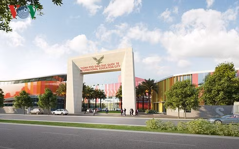 Phối cảnh 3D Cổng vào “Thành phố giáo dục”.