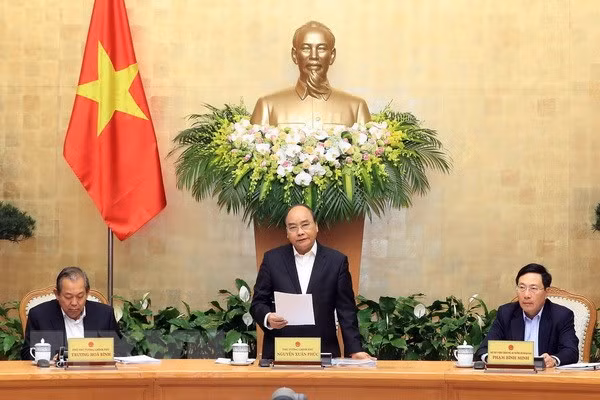 Thủ tướng Nguyễn Xuân Phúc phát biểu. (Ảnh: Thống Nhất/TTXVN)