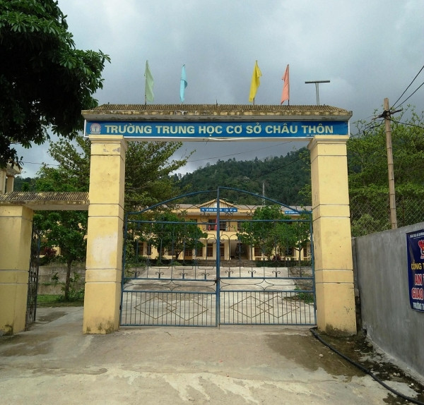 Trường THCS Châu Thôn, nơi xảy ra sự việc. Trường THCS Châu Thôn, nơi xảy ra sự việc.