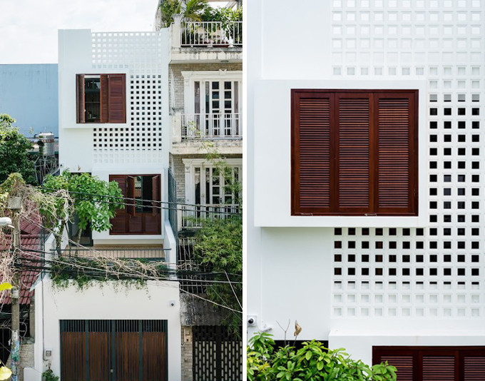 Chủ ngôi nhà 3 tầng ở quận 11 (TP HCM) sinh ra và lớn lên trong một khu dân cư lâu đời. Nơi này vẫn còn nhiều công trình xây từ những năm 1970 với các đặc điểm thiết kế hợp lý cho vùng nhiệt đới như gạch thông gió, cửa sổ lá sách, lam che nắng. Bởi vậy, khi xây lại nhà, kiến trúc sư cũng áp dụng các ý tưởng kiến trúc truyền thống này. Chủ ngôi nhà 3 tầng ở quận 11 (TP HCM) sinh ra và lớn lên trong một khu dân cư lâu đời. Nơi này vẫn còn nhiều công trình xây từ những năm 1970 với các đặc điểm thiết kế hợp lý cho vùng nhiệt đới như gạch thông gió, cửa sổ lá sách, lam che nắng. Bởi vậy, khi xây lại nhà, kiến trúc sư cũng áp dụng các ý tưởng kiến trúc truyền thống này.
