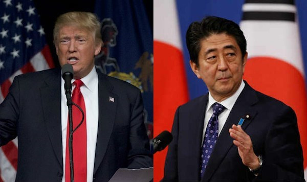 Tổng thống Mỹ Donald Trump và Thủ tướng Nhật Bản Shinzo Abe.