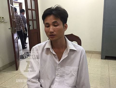 Phạm Đắc Thế tại trụ sở công an. (Ảnh: ANTĐ)