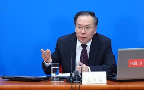  Người Phát ngôn của Chính hiệp Trung Quốc Vương Quốc Khánh. Ảnh: Tân Hoa xã.