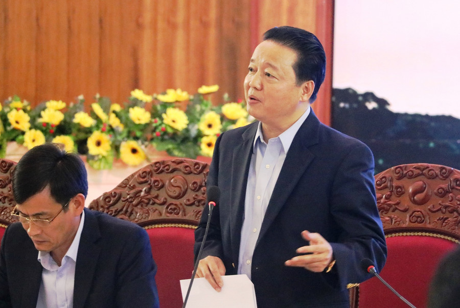Bộ trưởng Bộ Tài nguyên và Môi trường Trần Hồng Hà, Chủ tịch Ủy ban sông Mê Công Việt Nam phát biểu tại Hội nghị. Ảnh: Trần Dung (GLO)- Chiều 14-3, tại TP. Pleiku, Ủy ban sông Mê Công Việt Nam đã tổ chức Hội nghị toàn thể Ủy ban sông Mê Công Việt Nam lần thứ nhất năm 2018. Bộ trưởng Bộ Tài nguyên và Môi trường Trần Hồng Hà, Chủ tịch Ủy ban sông Mê Công Việt Nam chủ trì Hội nghị.