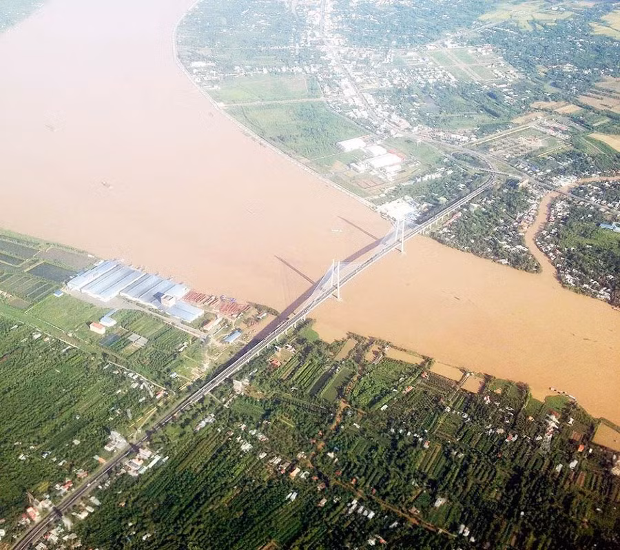 Một góc ĐBSCL nhìn từ trên không.