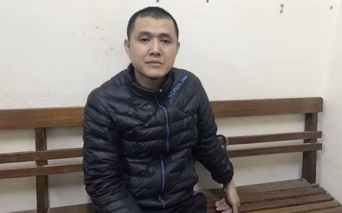  Đối tượng Nguyễn Thành Quang tại cơ quan công an.