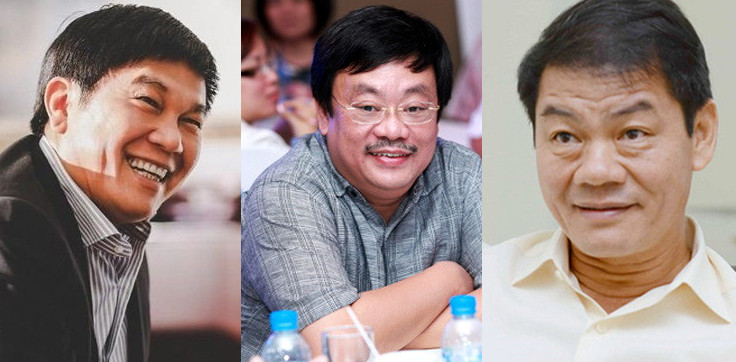 Từ trái sang: ông Trần Đình Long, ông Nguyễn Đăng Quang và ông Trần Bá Dương