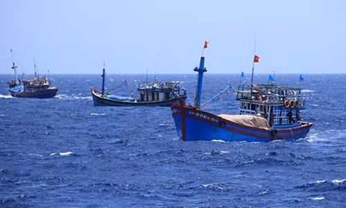 Tàu cá của ngư dân Việt Nam hoạt động trên biển.