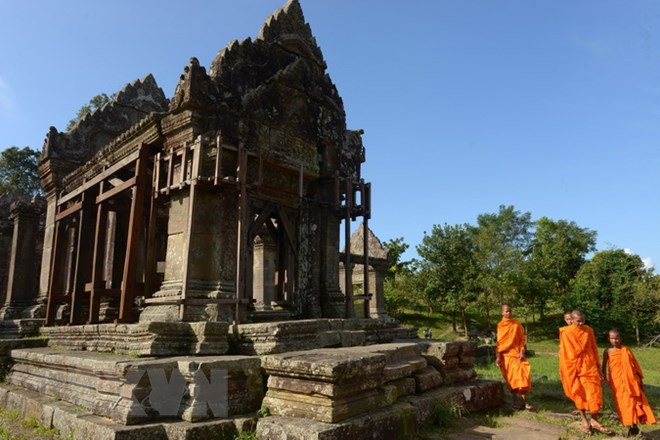 Đền Preah Vihear gần biên giới Campuchia-Thái Lan.