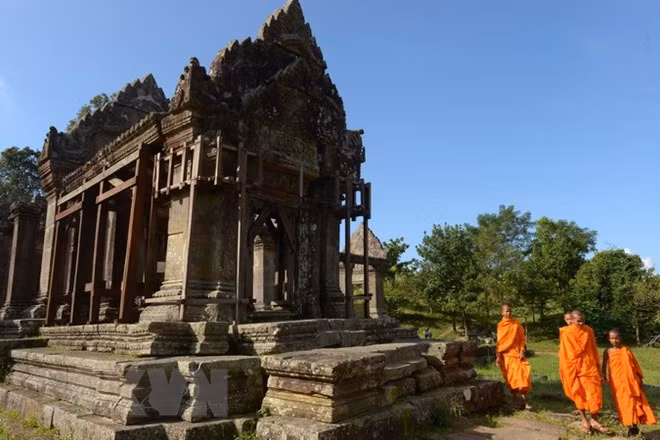 Đền Preah Vihear gần biên giới Campuchia-Thái Lan.