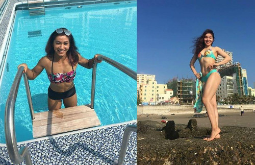 Chị Hậu thích các môn thể thao. Ảnh: H.L