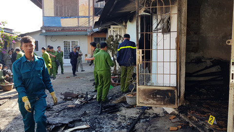 Khám nghiệm hiện trường vụ cháy