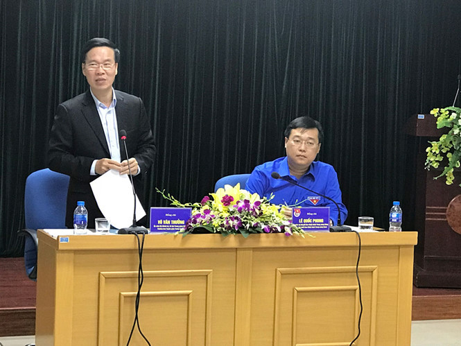 Ông Võ Văn Thưởng phát biểu tại buổi làm việc.