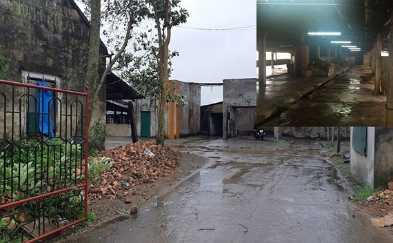 Hiện trường lò mổ, nơi xảy ra vụ án mạng Hiện trường lò mổ, nơi xảy ra vụ án mạng