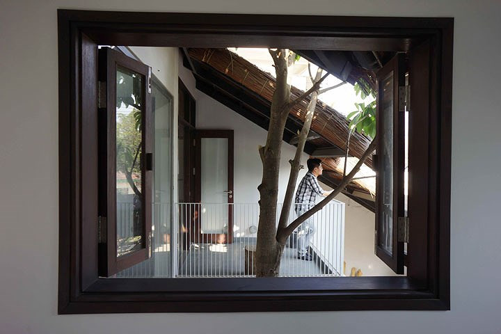 Không gian sống luôn ngập tràn cây cối.