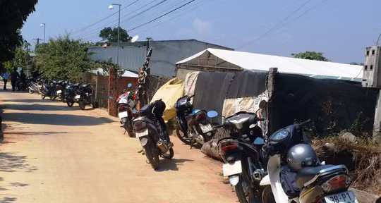 Nạn nhân Hùng sau khi tử vong được người nhà tổ chức tang lễ