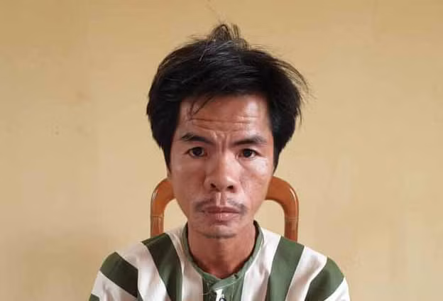 Đối tượng Lê Văn Kỳ tại cơ quan Công an. Ảnh: Văn Ngọc