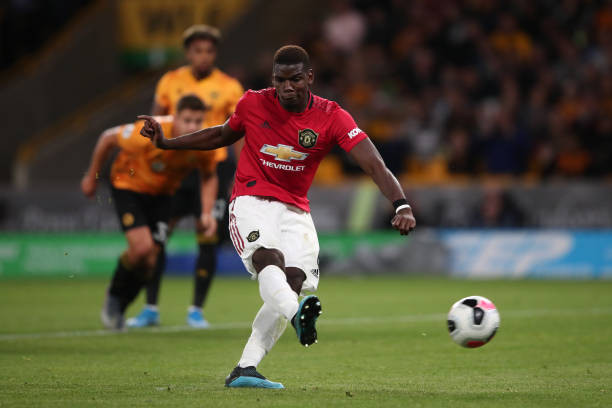 Pogba đá hỏng 11m khiến MU không thể thắng Wolves. (Ảnh: Getty). 