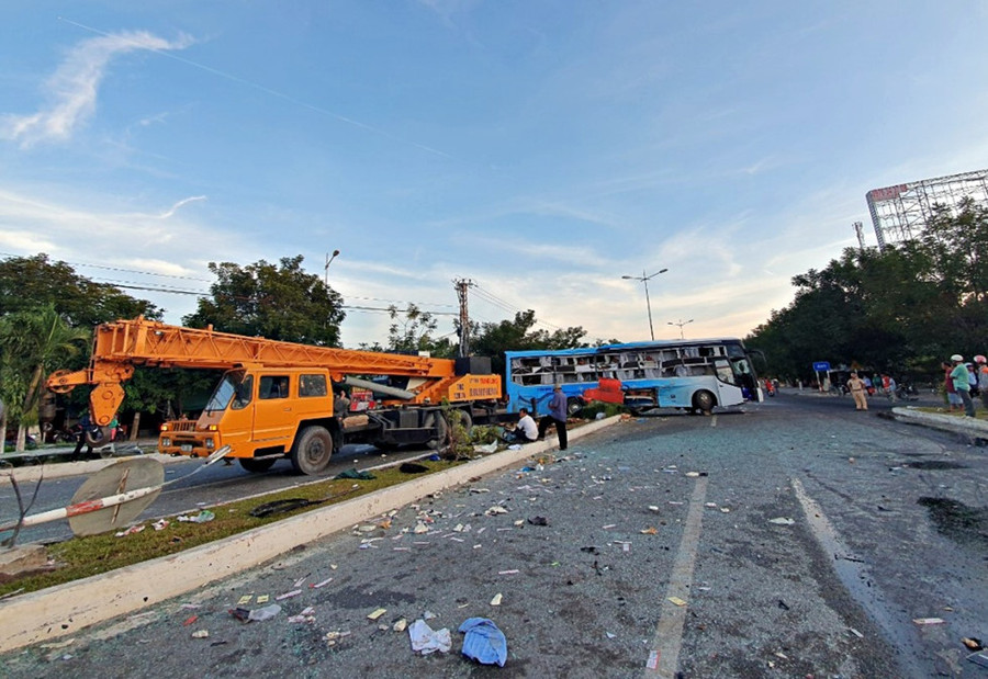  Hiện trường vụ tai nạn. Ảnh: Nguyễn Chung