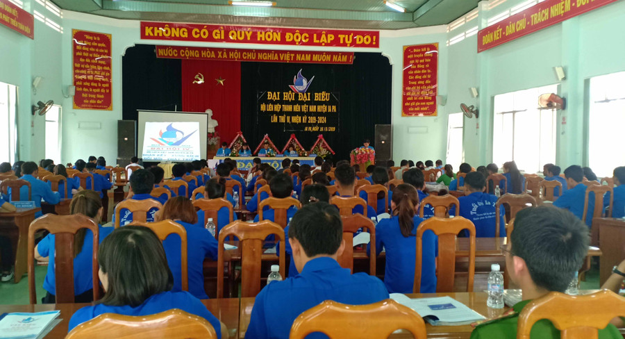 Toàn cảnh Đại hội Đại biểu Hội LHTN huyện Ia Pa khóa IV. Ảnh: Như Loan