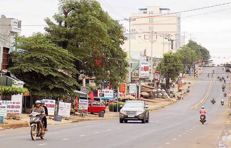 Một góc trung tâm huyện Đức Cơ. Ảnh: T.N