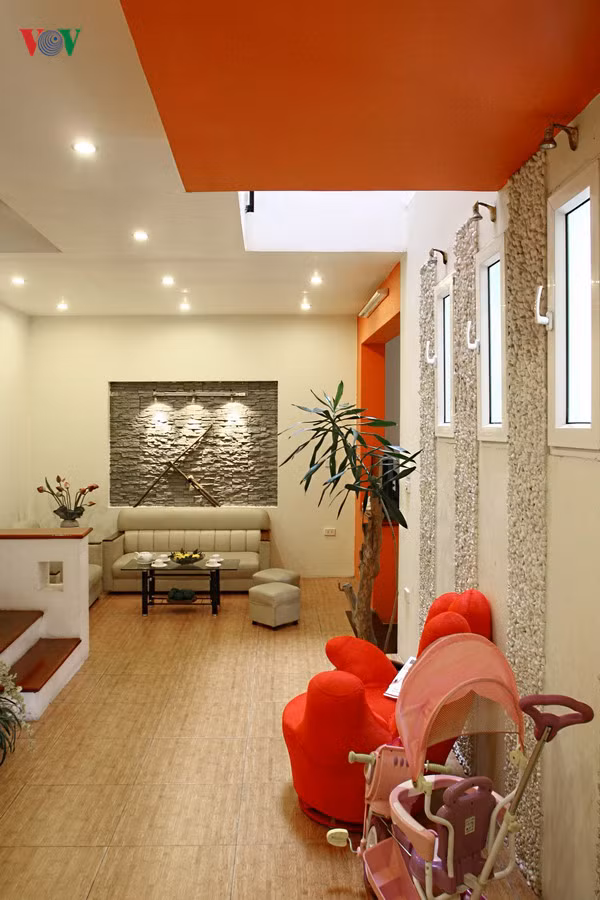 Trước kia dưới giếng trời là tiểu cảnh, giờ đây đã thênh thang hơn…