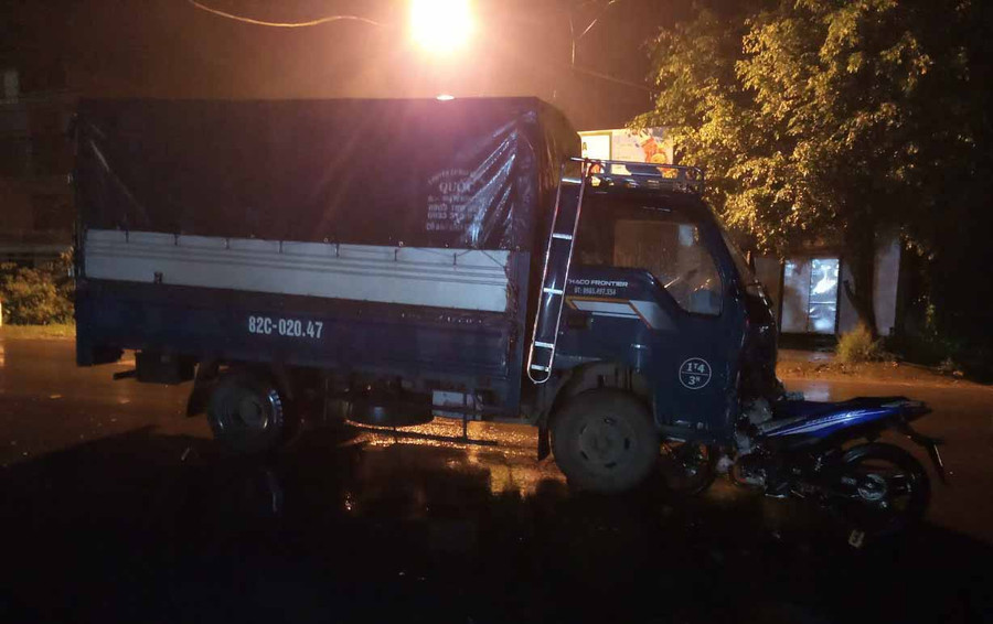 Hiện trường vụ tai nạn thương tâm. Ảnh: Văn Ngọc