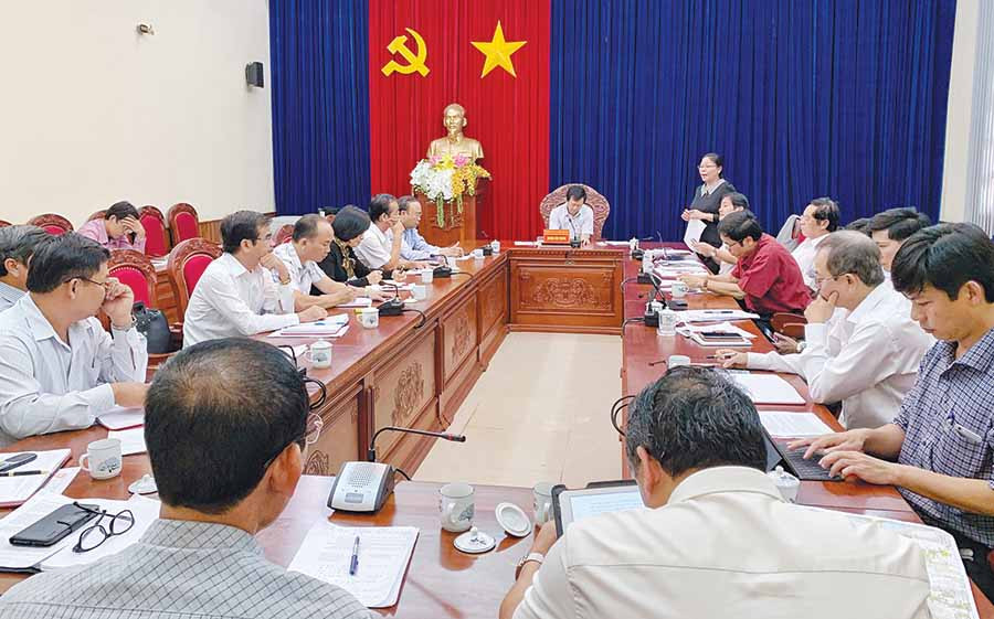  Quang cảnh buổi làm việc. Ảnh: H.N