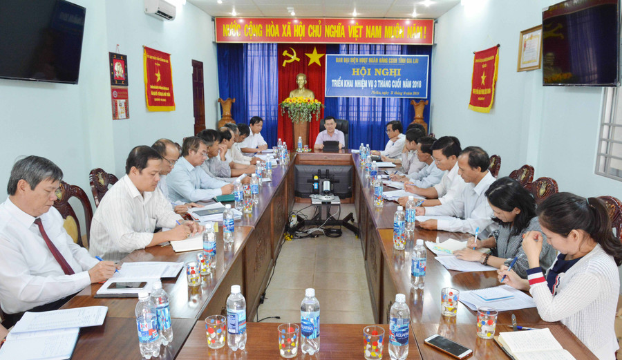 Ban Đại diện HĐQT Ngân hàng CS-XH tỉnh Gia Lai họp phiên thường kỳ. Ảnh: Sơn Ca