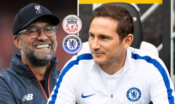 Frank Lampard có thể giúp Chelsea gây bất ngờ trước Liverpool của Jurgen Klopp? (Ảnh: Express)