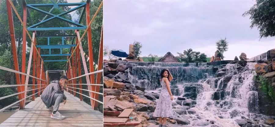 Cách TP.HCM khoảng 70 km, thác Đá Hàn là chốn thư giãn dành cho những tín đồ du lịch ưa trải nghiệm khám phá thiên nhiên. Đến đây, bạn có thể tắm thác, câu cá, thưởng thức những món ăn dân dã miền quê. Ảnh: Jemnguyenn, ___toibumday_.