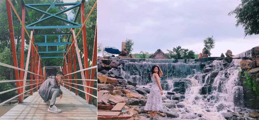 Cách TP.HCM khoảng 70 km, thác Đá Hàn là chốn thư giãn dành cho những tín đồ du lịch ưa trải nghiệm khám phá thiên nhiên. Đến đây, bạn có thể tắm thác, câu cá, thưởng thức những món ăn dân dã miền quê. Ảnh: Jemnguyenn, ___toibumday_.