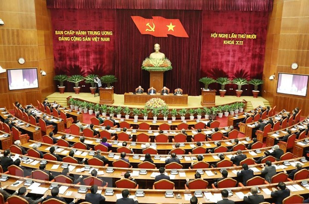 Toàn cảnh Hội nghị Ban Chấp hành Trung ương lần thứ 10, Khóa XII. (Ảnh: TTXVN)