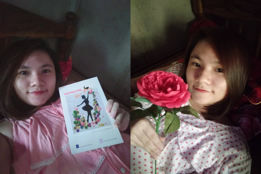 Linh khoe, cuốn sách 'Khoảng lặng mùa trăng' em đã bán và tặng gần hết. 