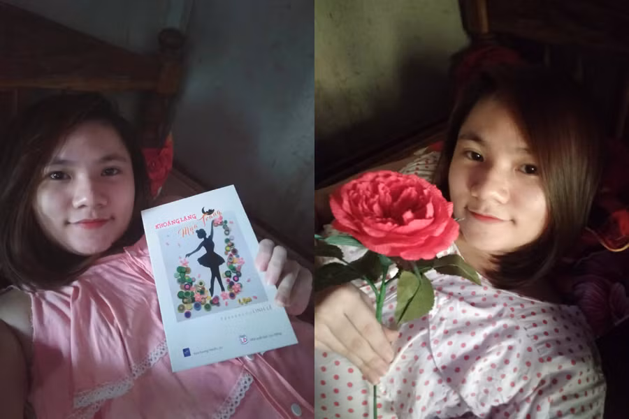 Linh khoe, cuốn sách 'Khoảng lặng mùa trăng' em đã bán và tặng gần hết. 