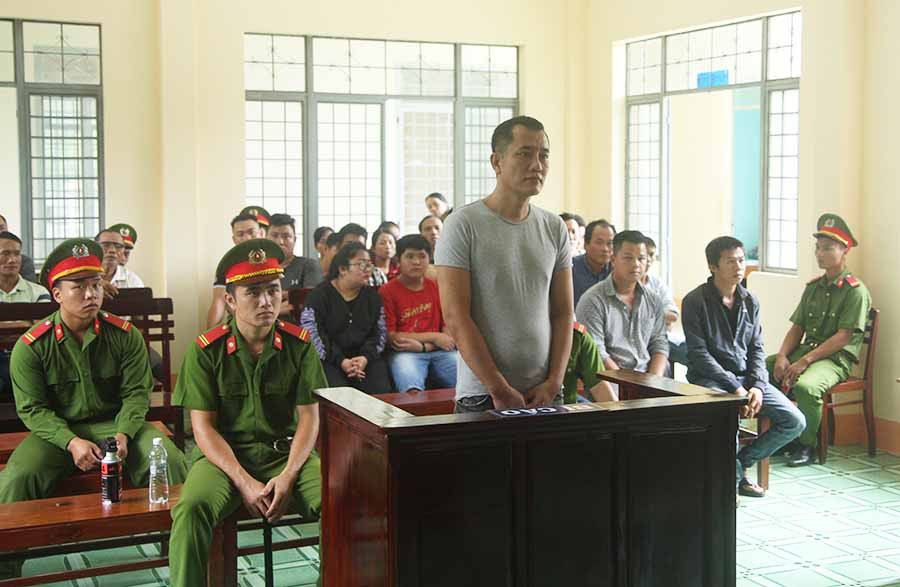  Bị cáo Trương Thiết tại phiên tòa. Ảnh: V.N