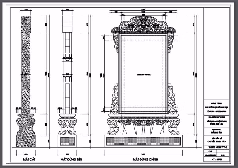  Mẫu nhà bia tại Khu di tích lịch sử cách mạng tại xã Krong. Ảnh: H.N