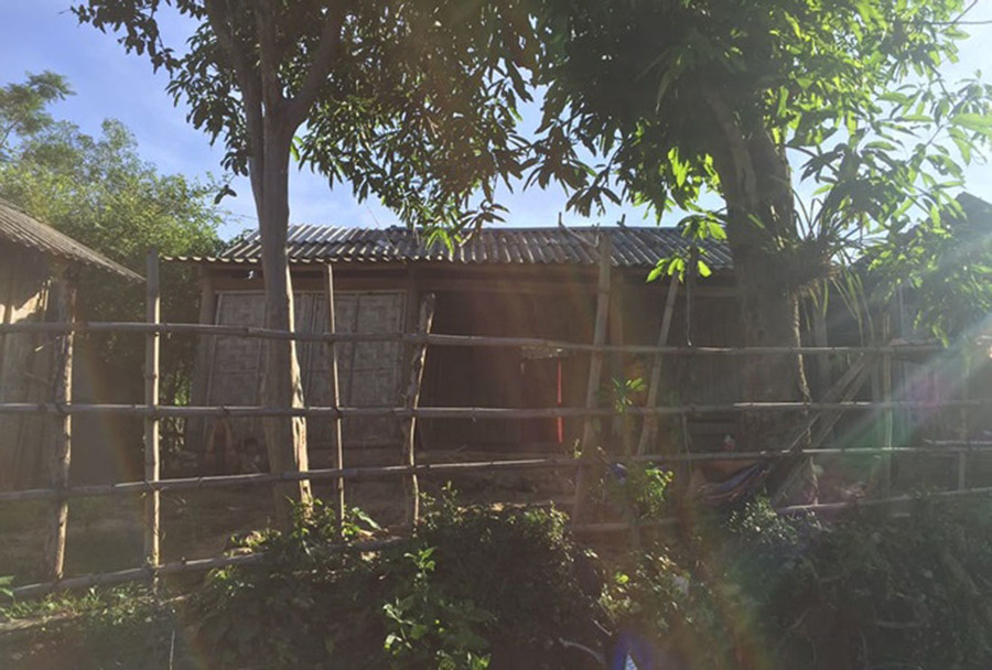 Ngôi nhà của chị B., nơi xảy ra sự việc