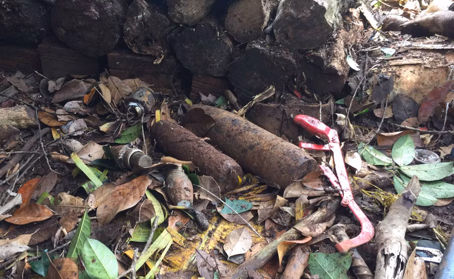 Hiện trường nơi anh Toa tử vong. Ảnh: văn Ngọc