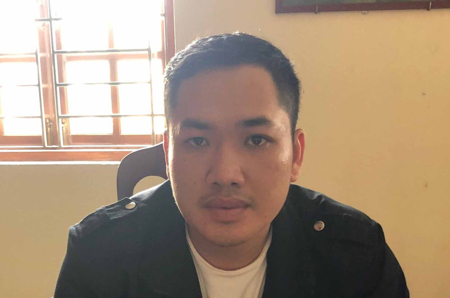 Đối tượng Dương Văn Tuấn tại cơ quan Công an. Ảnh: Văn Ngọc  Đối tượng Dương Văn Tuấn tại cơ quan Công an. Ảnh: Văn Ngọc