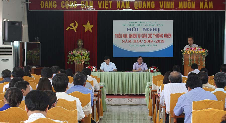 Hội nghị triển khai nhiệm vụ GDTX, năm học 2018-2019. Ảnh: Nguyễn Giang