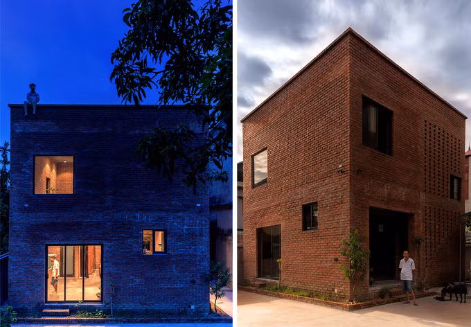 Ngôi nhà xây trên đất có diện tích 49m2, tổng diện tích hai sàn 75m2. Công trình hoàn thành vào đầu năm 2018, do kiến trúc sư Đoàn Thanh Hà, Trần Ngọc Phương cùng các đồng nghiệp tại H&P Architects thiết kế và thi công.