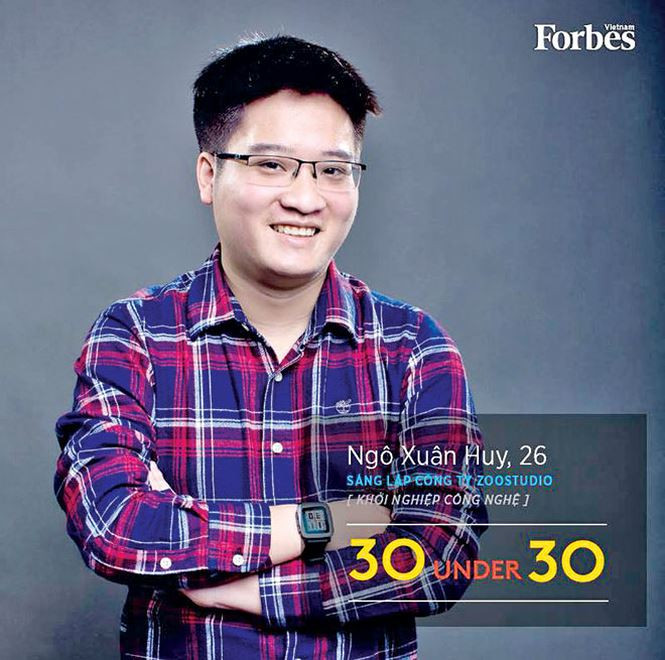 Ngô Xuân Huy xuất hiện trên FB của Forbes Việt Nam.
