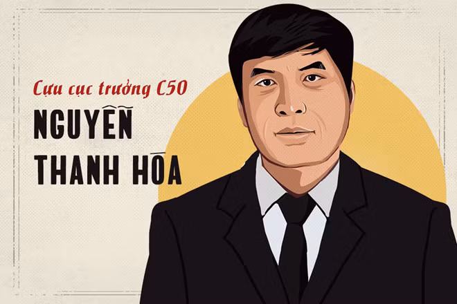 Ông Nguyễn Thanh Hóa, cựu Cục trưởng C50. Đồ họa: Phượng Nguyễn.