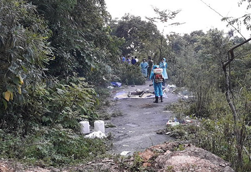 Nơi phát hiện thi thể anh Nam. Ảnh: CAND.  Nơi phát hiện thi thể anh Nam. Ảnh: CAND.