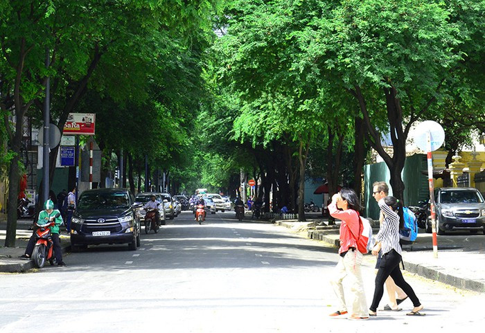 Hàng me tỏa bóng mát trên phố Lý Tự Trọng