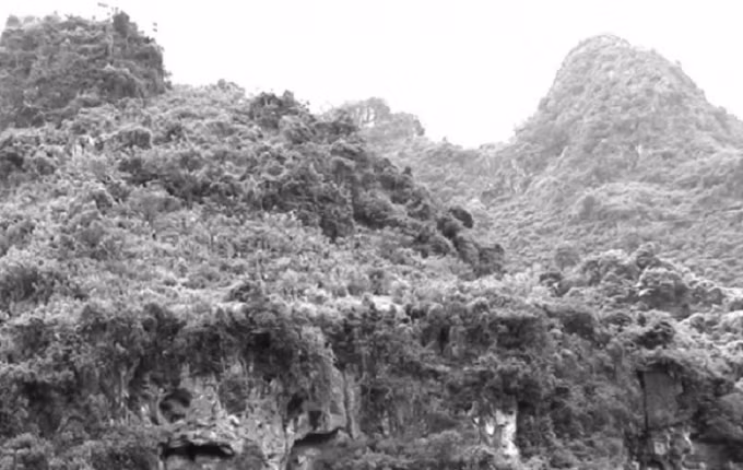 Núi đá hình mặt quỷ.